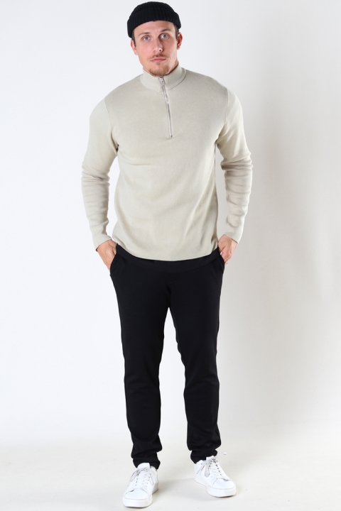 ONLY & SONS ONSLUKE LIFE HIGH NECK  ZIP KNIT Pelican