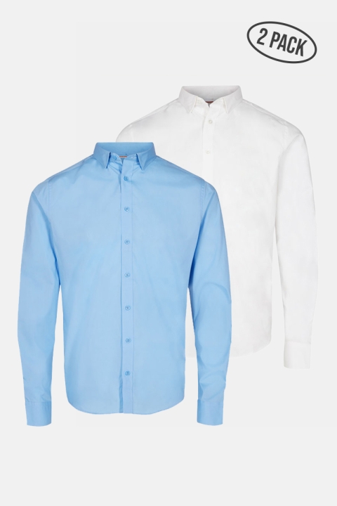 Jack & Jones JJJOE SHIRT LS 2 PACK Cashmere Blue