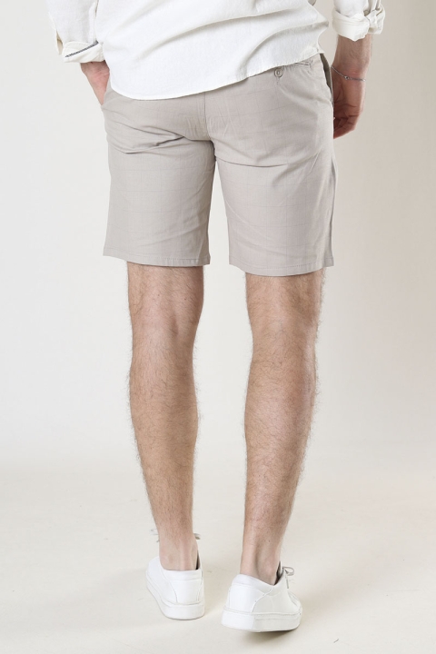 ONLY & SONS MARK TAP SHORTS CHECK GD 0475 Chinchilla