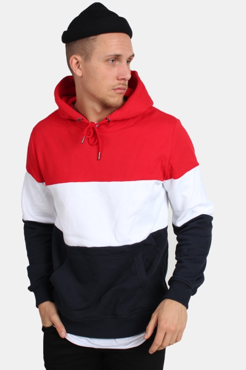 Klokkeban Classics TB1870 Hoody Fire Red/White/Navy