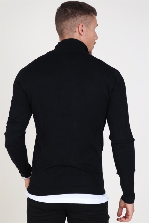Tailored & Originals Knit - MKlokkeray Half zip Black