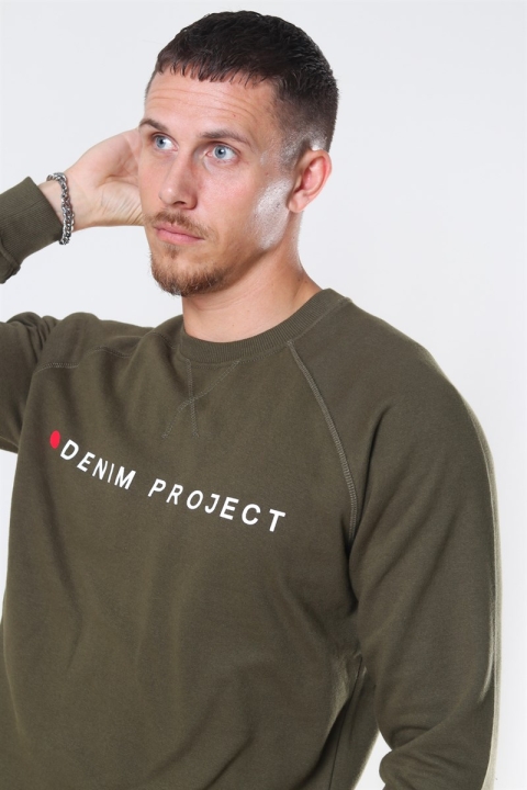 Denim Project Logo Crew Olive