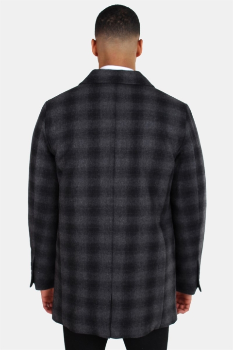 Clean Cut Halmstad Wool Frakk Grey Checked