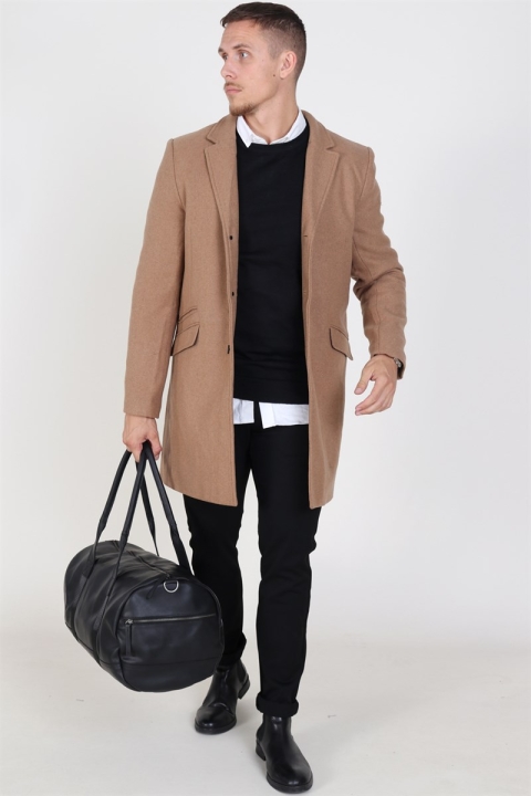 Only & Sons Julian Solid Wool Ullfrakk Camel