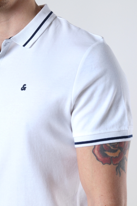 Jack & Jones JJEJERSEY POLO SS NOOS White REG