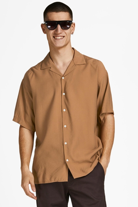 Jack & Jones JPRBLAMASON CAMP COLLAR SHIRT S/S Toasted Coconut