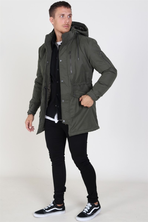 Only & Sons Klaus Parka Jakke Forest Night