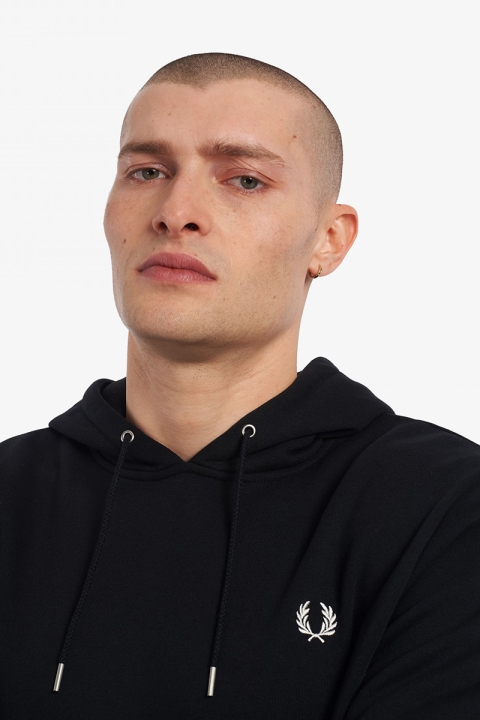 Fred Perry TIPPED HOODED SWEATSH 102 Black