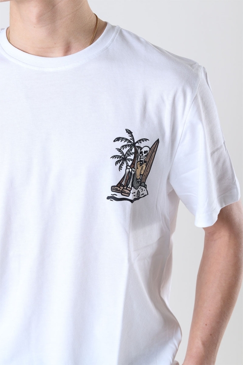 Clean Cut Copenhagen Trey Cotton Tee SS White