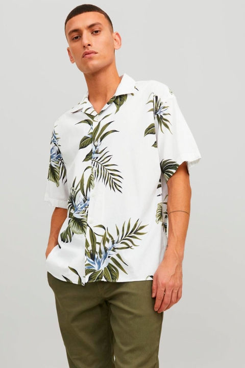 Jack & Jones Tropic Resort Shirt SS Relax  Bright White