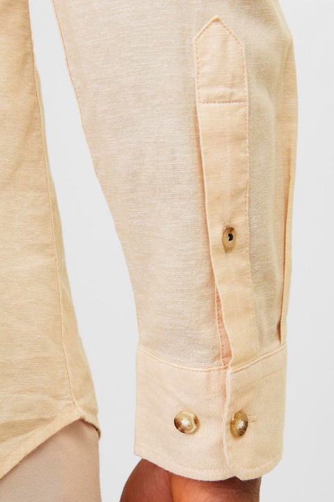 Jack & Jones Summer Linen Shirt LS Apricot Ice