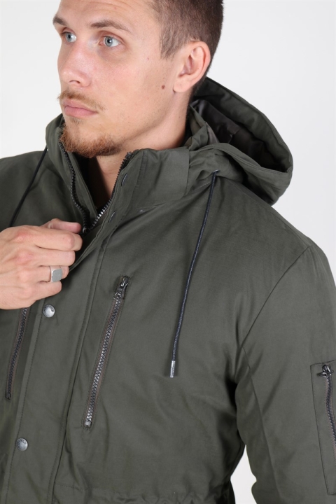 Only & Sons Klaus Parka Jakke Forest Night