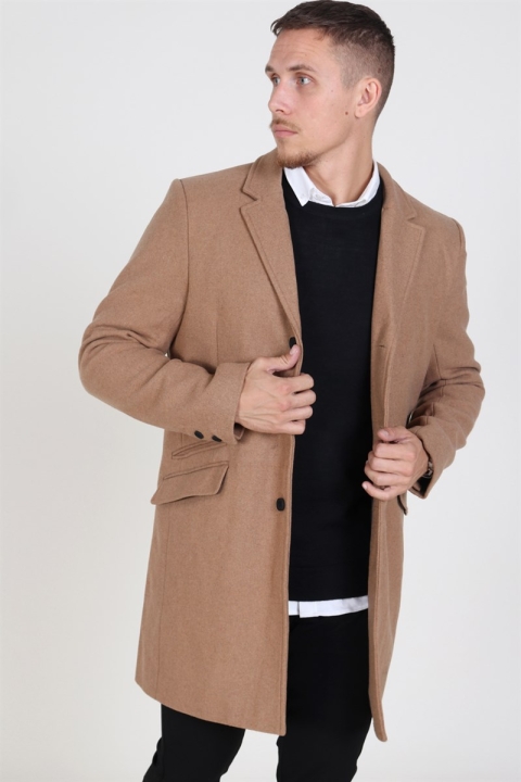 Only & Sons Julian Solid Wool Ullfrakk Camel