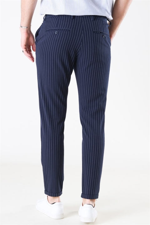 Les Deux Como Light Pinstripe Suit Pants D.Navy/Provincial blue