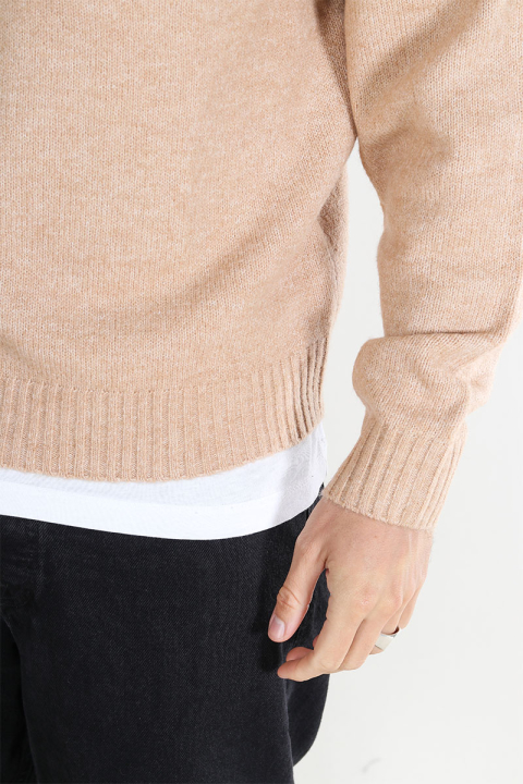 Jack & Jones Ollie Knit Crew Neck Humus
