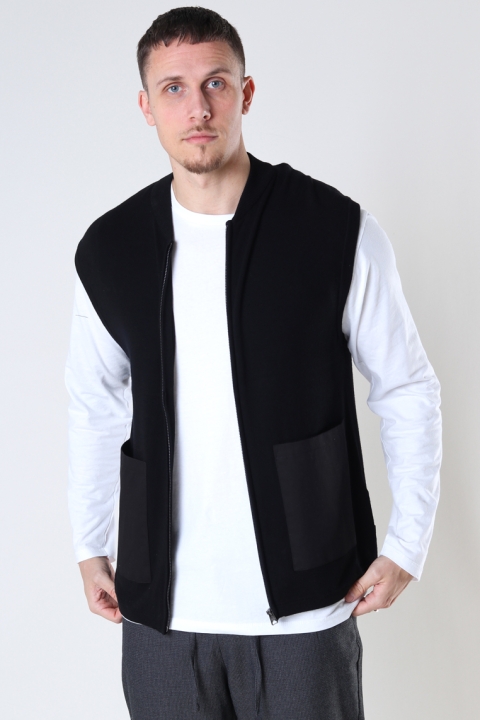 ONLY & SONS ONSKES POCKET VEST  KNIT Black