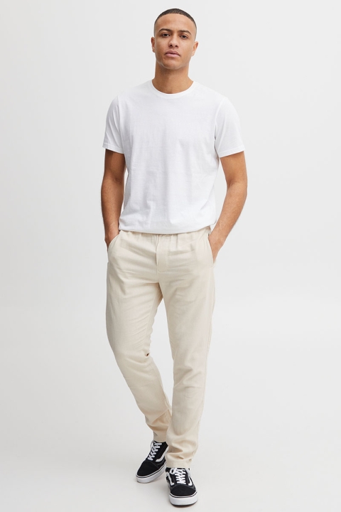 Solid TAIZ LINEN PANTS Oatmeal