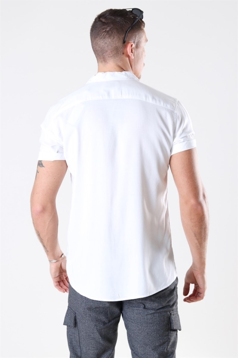 Only & Sons Silo Solid Viscose Skjorte White