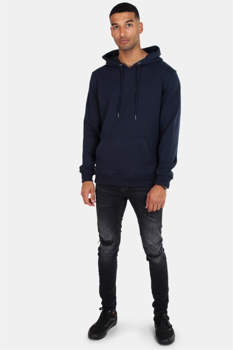 Klokkeban Classics Back Stripe Hoodie Navy/Fire Red/White