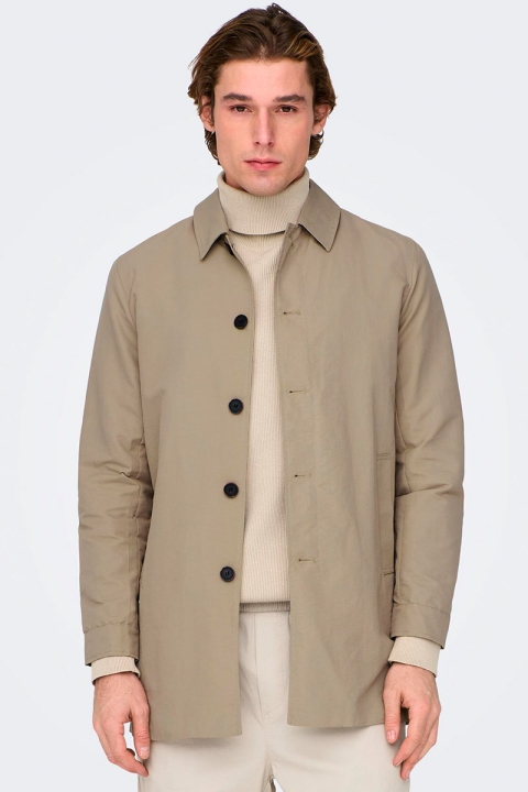 ONLY & SONS GERRY COAT Chinchilla