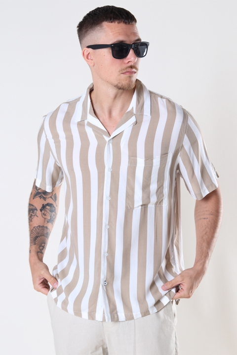 Kronstadt Ramon Cuba big stripe S/S shirt Desert sand