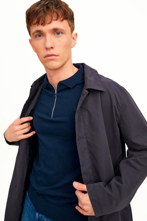 Jack & Jones EMIL KNIT POLO LS Navy Blazer