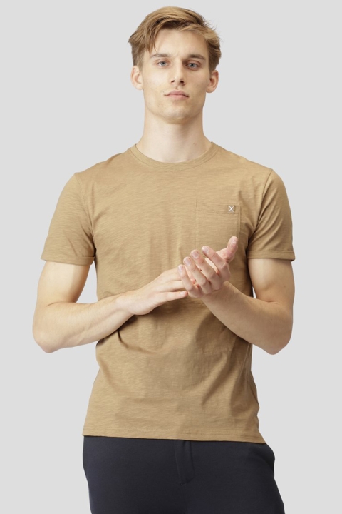 Clean Cut Copenhagen Kolding Organic Tee S/S Dark Camel