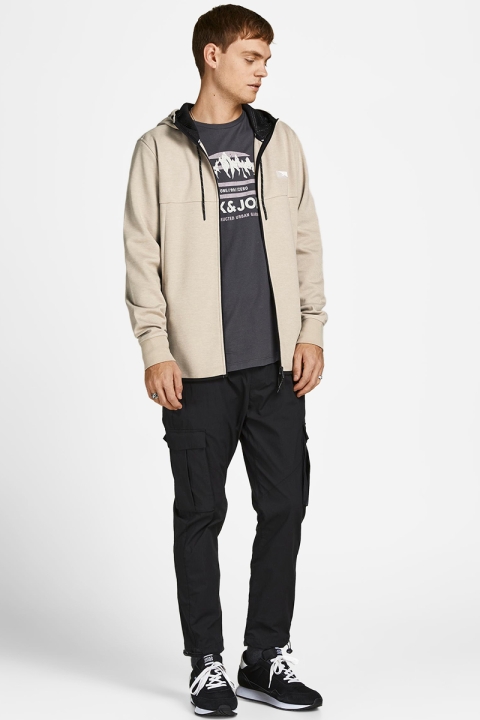 Jack & Jones JCOAIR SWEAT ZIP HOOD SN Oxford Tan