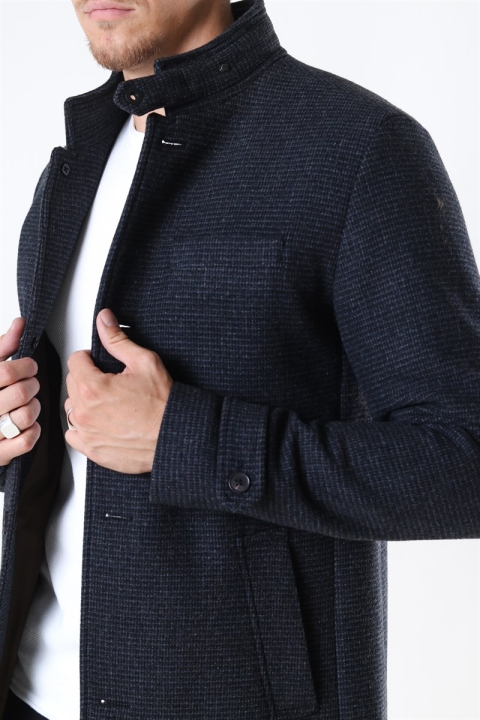 Jack & Jones MELTON WOOL COAT Dark Grey