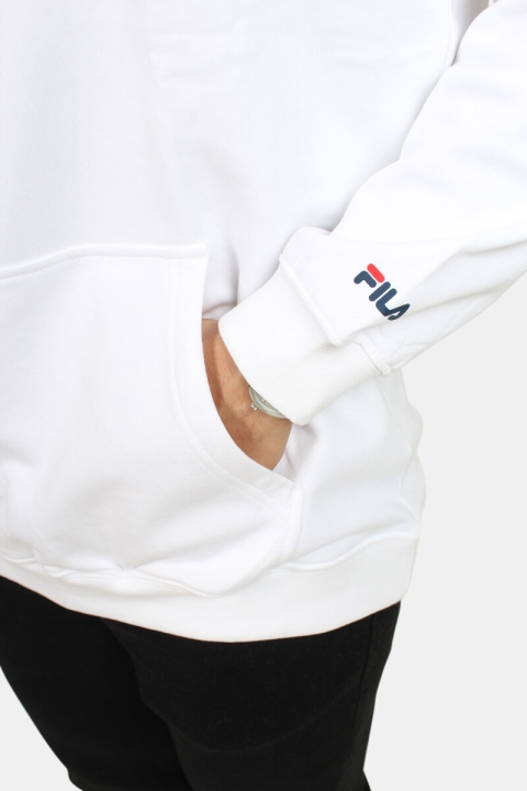 Fila Classic Logo Hoodie Kangaroo Bright White