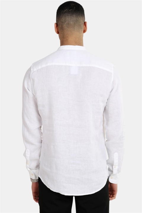 Only & Sons Luke LS Linen Mandarine Skjorte White