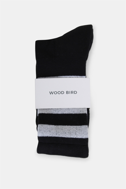 WoodBird Tennis Sokker Black/White