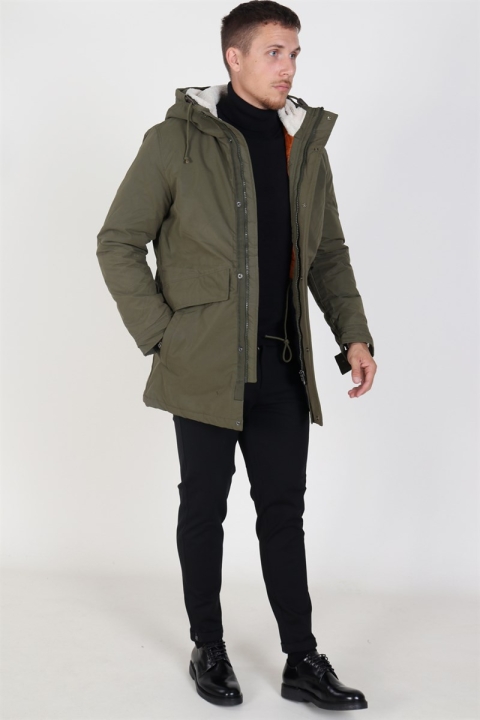 Jack & Jones Wetford Parka Jakke Olive Night