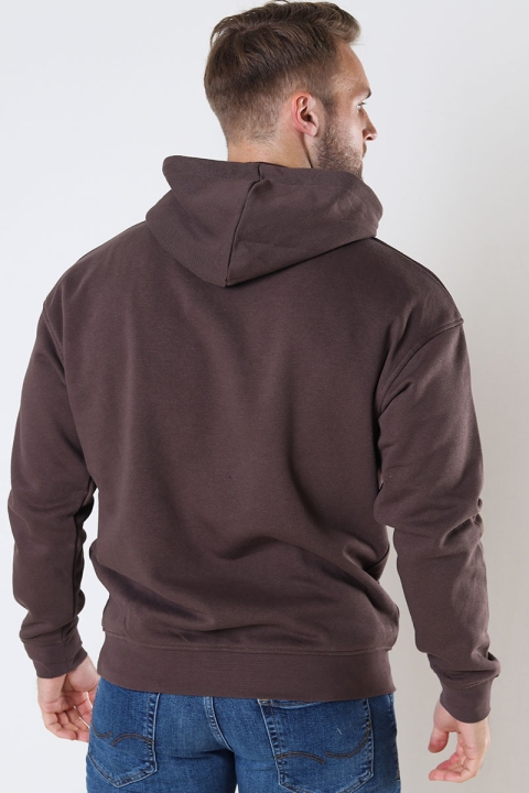 Jack & Jones JORBRINK CREST SWEAT HOOD Seal Brown