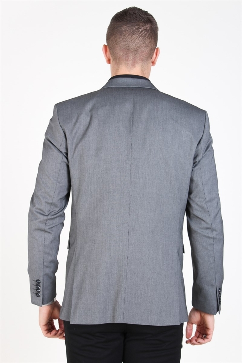 Selected Slim-MyloLogan Blazer Dark Grey StructKlokkee