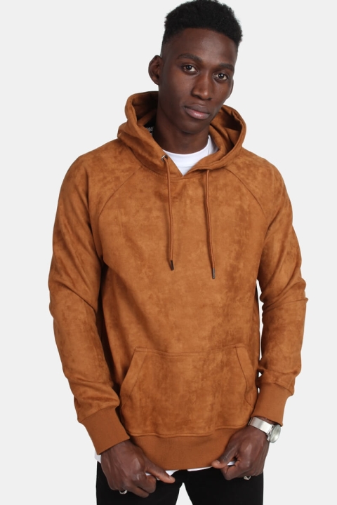 Urban Classics Imitation Suede  Hoddie Toffee