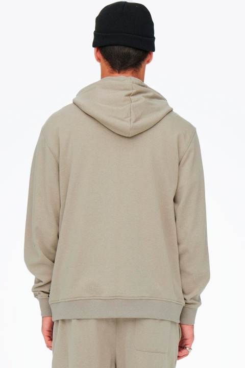 ONLY & SONS ELON LOGO HOOD SWT Silver Lining