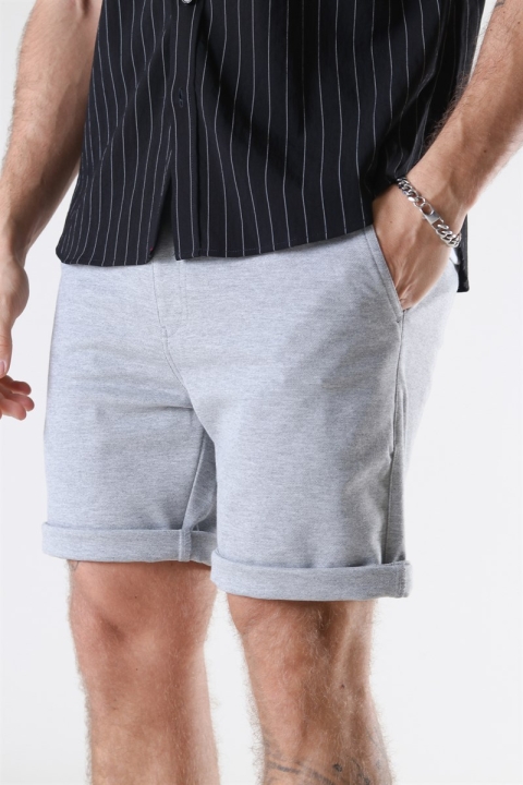 Clean Cut Milano Jersey Shorts Light Grey Melange