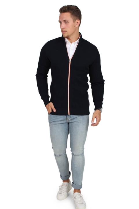 Kronstadt Erik Zip Strikke Navy/Orange