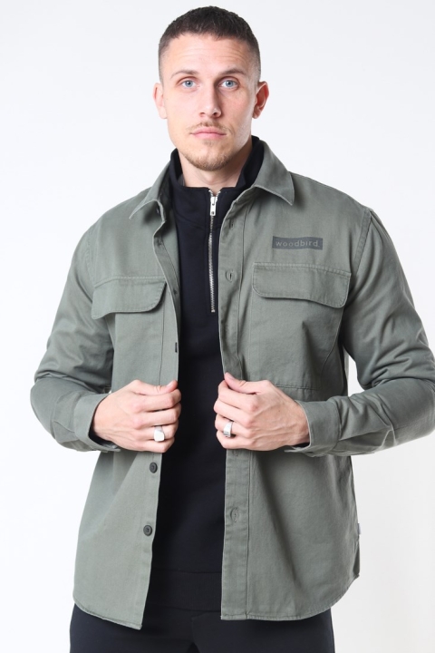 Woodbird Hoxen Work Overshirt Green