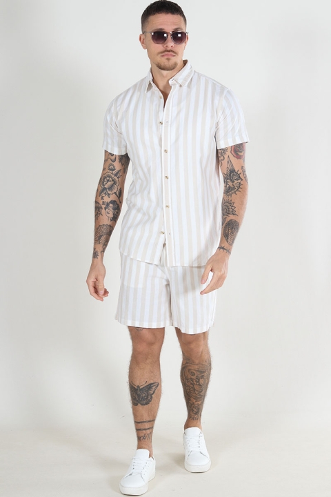 Jack & Jones Joshua Oxford Strip Shirt SS Crockery