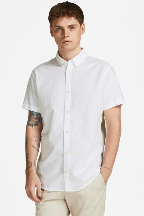 Jack & Jones JJESUMMER SHIRT S/S S22 SN White