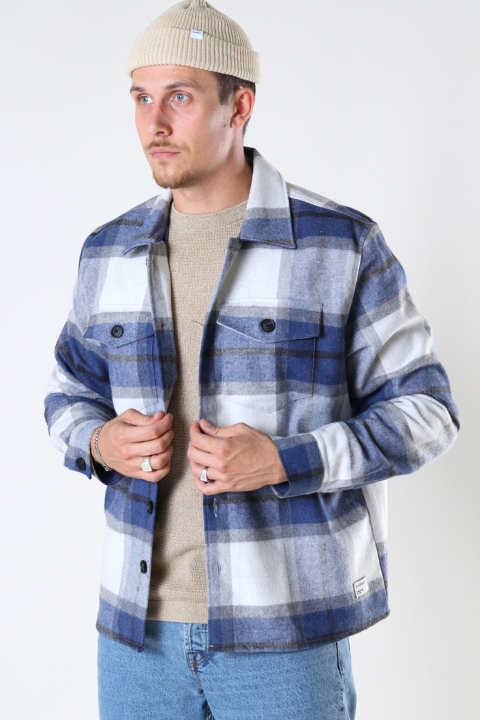 Gabba Clipper Big Blue Check LS Shirt Navy Check