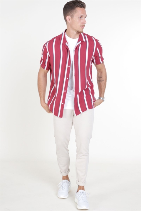 Jack & Jones Rayden Resort skjorte S/S Ketchup