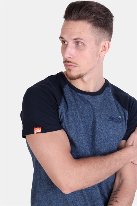 Superdry Orange Label Baseball S/S T-skjorte Woodland Blue Grit