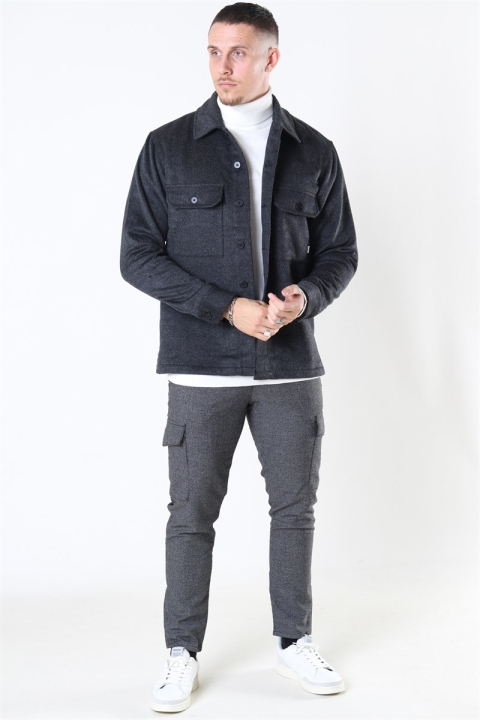 Woodbird Glixto Wool Overshirt Grey