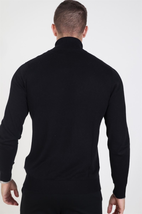 Jack & Jones EMIL KNIT ROLL NECK Black