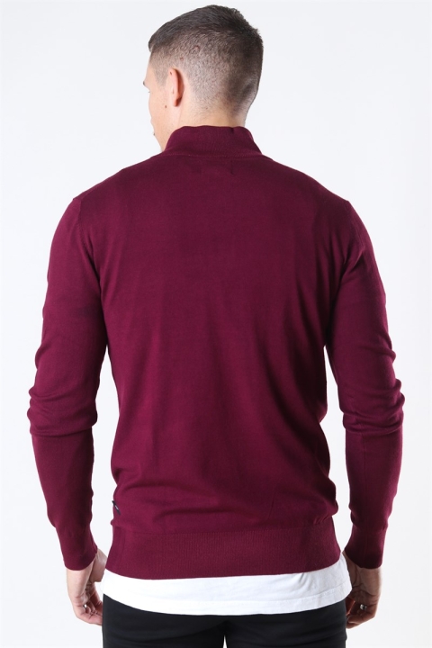 Jeff Argento Half Zip Strikke Zinfandel