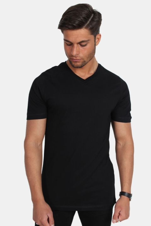 Basic Brand Uni Fashion V T-skjorte Black