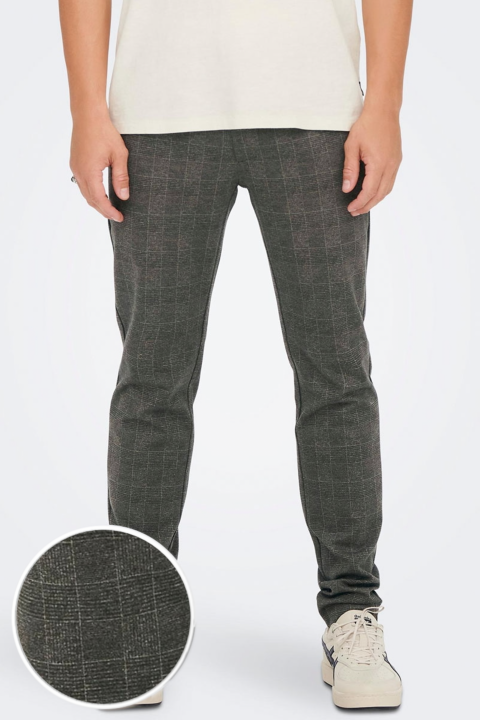 ONLY & SONS Mark Pants Check Slate Black